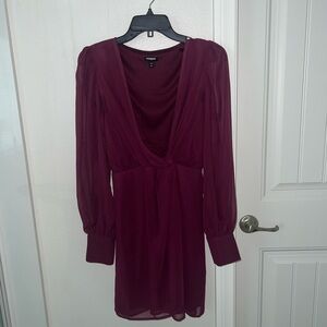 Beautiful long sleeve dress. Purple, size small, Express.